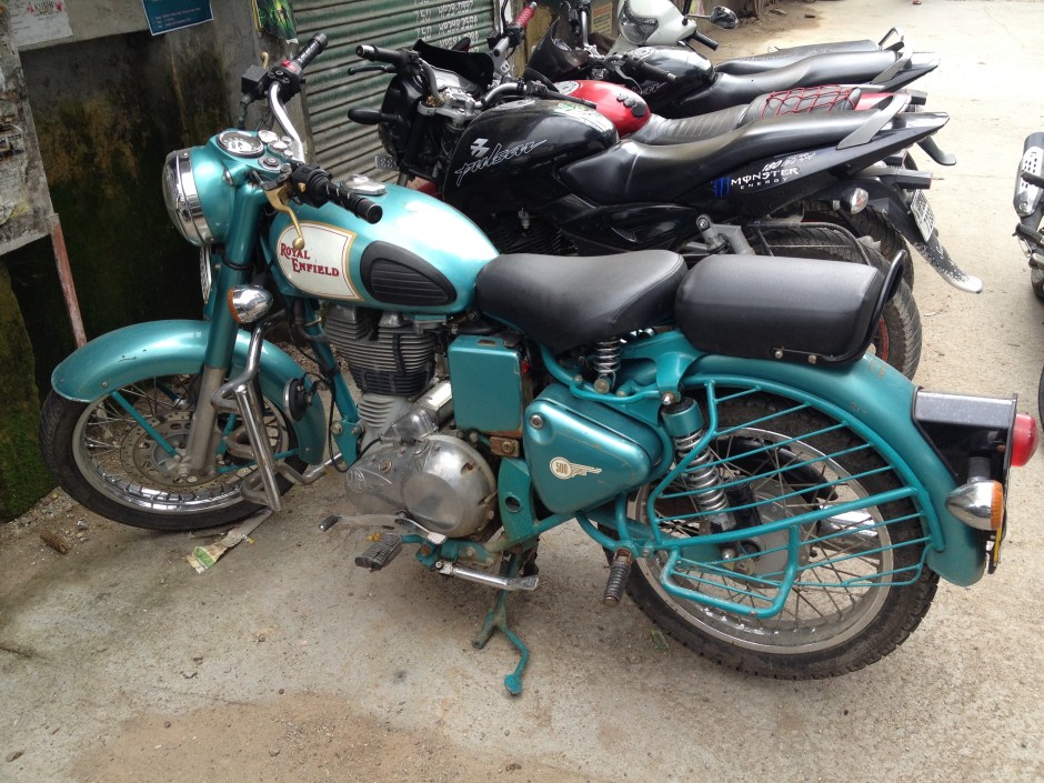 A Royal Enfield in Dharamkot